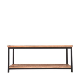 Couchtisch Nick aus Mangobaum Massivholz geölt und Metall Schwarz – Ansicht 5