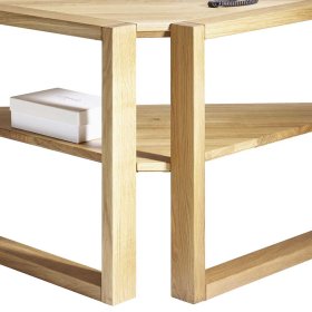 Eckschreibtisch Emrada aus Wildeiche Massivholz – Ansicht 4