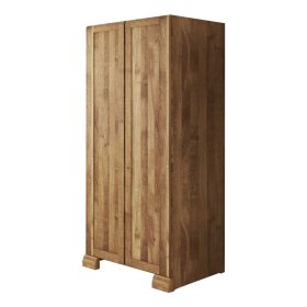 Schlafzimmer Kleiderschrank Sascora aus Wildeiche Massivholz 90 cm – Ansicht 1
