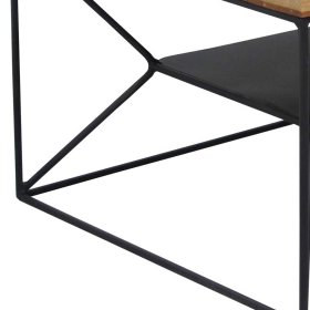Designcouchtisch Radio aus Wildeiche Massivholz und Metall – Ansicht 4