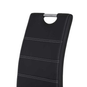 Stuhl Set Monsieur in Schwarz Kunstleder mit Griff (Set) – Ansicht 3