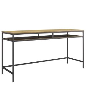 Schreibtisch Dress in Dunkelgrau und Eichefarben 153 cm breit – Ansicht 1