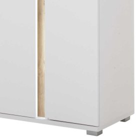 Kommode Luzillo - Weiß und Wildeichefarben in modernem Design – Ansicht 5