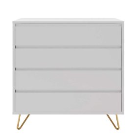 Schubkastenkommode Sonoro in Weiß und Goldfarben 90 cm breit – Ansicht 2