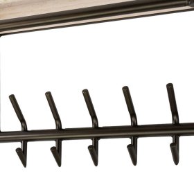 Hängegarderobe One im Industry und Loft Stil mit 5 Kleiderhaken – Ansicht 5