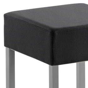 Moderner Hochhocker Fabolie aus Microfaser und Stahl – Ansicht 3