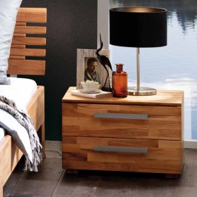 Nachtkommode Uwida aus Kernbuche Massivholz 60 cm breit – Ansicht 2
