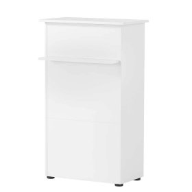 Empfangstresen Dadonia in Weiß melaminbeschichtet 111 cm hoch – Ansicht 1
