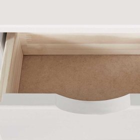 Schubladenkommode Olia mit sechs Auszügen in Kiefer Weiß – Ansicht 5