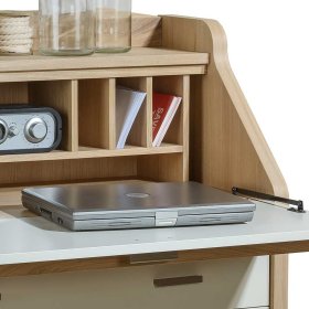 Schreibsekretär Pam in Cremefarben und Eiche Bianco Made in Germany – Ansicht 7