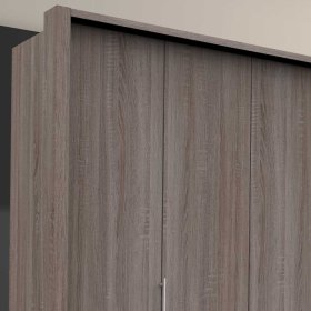 Jugend Kleiderschrank Vasilio in Eiche Trüffelfarben mit Falttüren – Ansicht 5