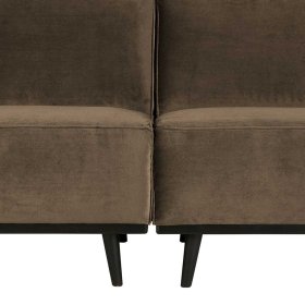 Wohnzimmer Couch Futriva in Taupe Samt im Retro Look – Ansicht 8
