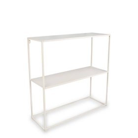 Standregal Oshuar mit Bügelgestell aus Metall in Beige – Ansicht 1