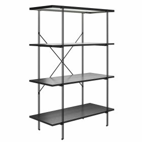 Schwarzes Standregal Tora in modernem Design 80 cm breit – Ansicht 2