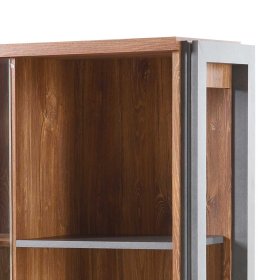 Loft Highboard Ceusenia in Eiche dunkel Schiefer Grau – Ansicht 6