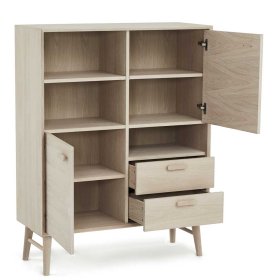 Highboard Vilrada im Skandi Design mit Holzgriffen – Ansicht 5