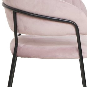 Samt Armlehner Zaotrado in Rosa und Schwarz max. belastbar bis 110 kg – Ansicht 7