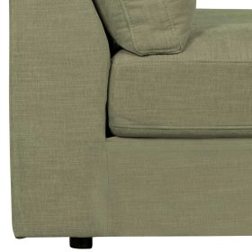 Modulsofa Abschluss Element rechts Karyon in Graugrün Rücken echt bezogen – Ansicht 12