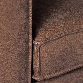 Wohnzimmer Sessel Gaveromas aus Microfaser in Braun – Ansicht 4