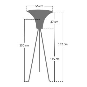 Wohnzimmerlampe Kozuke aus Rattan und Metall in Beige und Messingfarben – Ansicht 6