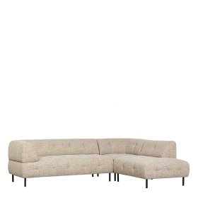 Sofaecke Streeter in Beigegrau mit Fußgestell aus Metall – Ansicht 4