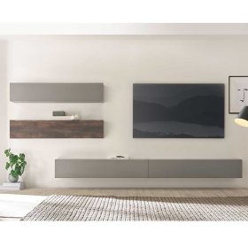 Schrankwand Hanniba in modernem Design für die Wandmontage (vierteilig) – Ansicht 3