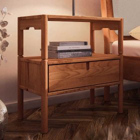 Hochwertiges Bett Artjes aus Wildbuche Massivholz mit Polsterkopfteil – Ansicht 7
