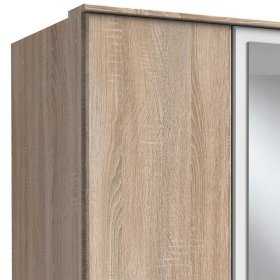 Kleiderschrank mit Schubladen Milana in Eiche Sägerau und Weiß – Ansicht 3