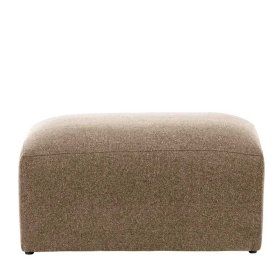 Polsterhocker Ronald in Beige aus Chenillegewebe – Ansicht 2