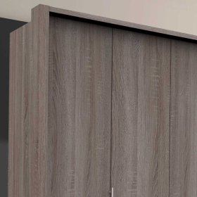 Qualitäts Kleiderschrank Vasilio in Eiche Trüffelfarben mit Falttüren – Ansicht 5