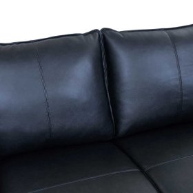 Ledersofa Yanatada im Retrostil aus gedecktem Glattleder – Ansicht 9