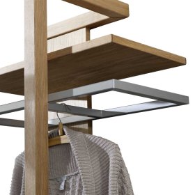Flurgarderobe Emrada aus Wildeiche Massivholz 60 cm breit – Ansicht 5