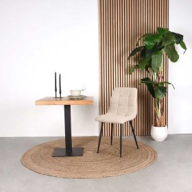 Esszimmerstuhl Joyma aus Boucle Stoff im Skandi Design – Ansicht 6