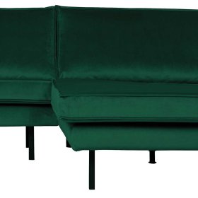 Retrostil Polsterecke Vagonna in Grün Samt 300 cm breit – Ansicht 5