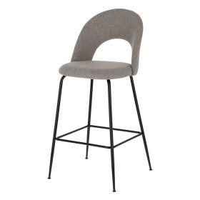 Tresenhocker Viramiru in Hellgrau & Schwarz 63 cm Sitzhöhe (4er Set) – Ansicht 1