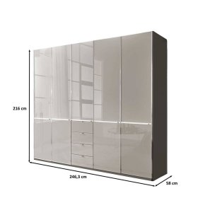 Drehtürenkleiderschrank modern Sanctos Made in Germany mit Soft Close – Ansicht 9