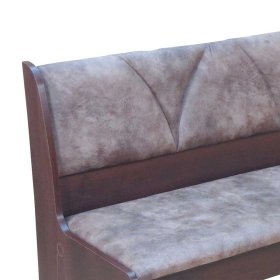 Truhen Sitzbank Nocro in Nussbaumfarben und Hellbraun 120 cm breit – Ansicht 4