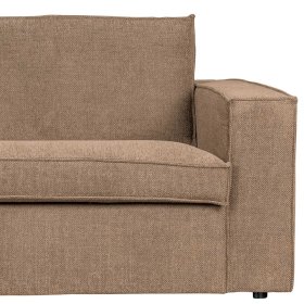 Wohnzimmercouch Prattl in Hellbraun Webstoff 42 cm Sitzhöhe – Ansicht 4