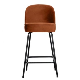 Tresenhocker Losiamos aus Samt und Metall - 64 cm Sitzhöhe – Ansicht 1