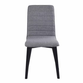Hochlehner Set Restania in Grau Schwarz Webstoff mit Holzbeinen (2er Set) – Ansicht 2