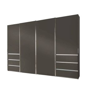 Schwebetürenkleiderschrank Grionia Made in Germany mit sechs Schubladen – Ansicht 1