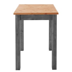 Holz Bartisch Candabria in Kiefer Laugenfarben und Grau – Ansicht 2