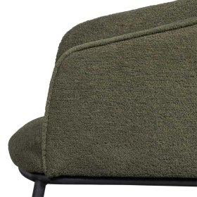 Esszimmerstuhl Cloenara mit Armlehnen aus Boucle Stoff – Ansicht 8