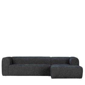 Ecksofa mit Stoffbezug Arona in Dunkelgrau mit vier Sitzplätzen – Ansicht 3