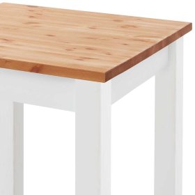 Massivholz Bartisch Vicados in Kiefer Laugenfarben und Weiß – Ansicht 3