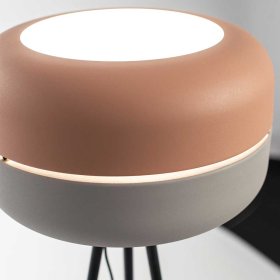 Metall Stehlampe Emricanno in Rosa und Grau im Skandi Design – Ansicht 5