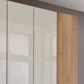 Kleiderschrank Viramiru in Eiche Bianco & Champagner mit Drehtüren – Ansicht 14