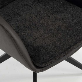 Drehbare Esstisch Stühle Aostata mit Armlehnen und Gestell aus Metall (2er Set) – Ansicht 7
