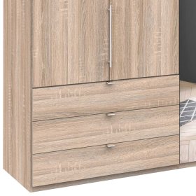 XXL Schlafzimmerkleiderschrank Gehvonda in Eiche Sägerau mit Spiegeltür – Ansicht 4