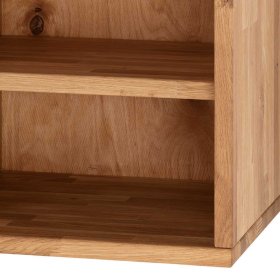 Wohnwand Vollholz Moore aus Wildeiche Massivholz 190 cm hoch (zwanzigteilig) – Ansicht 7